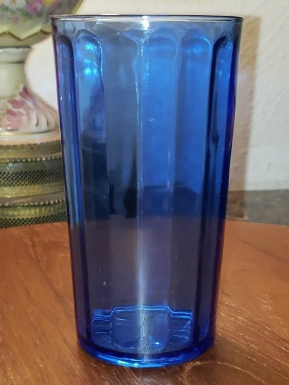 VTG Hazel Atlas Cobalt Blue Small Pitcher/Creamer & Glass